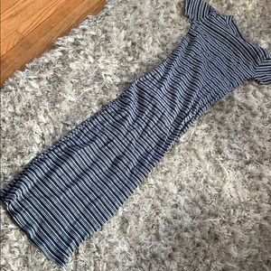 Zara striped midi dress